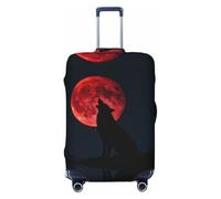CNTDBU Blood Moon Wolf - Funda elástica para maleta, protector de equipaje elástico para viajes, resistente a los arañazos, se adapta a la mayoría de maletas, Black, XL, bohemio