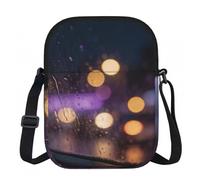 CNTDBU Blur City Night - Bolso cruzado pequeño con cremallera para mujer, impermeable, casual, para viajes, cartera de teléfono