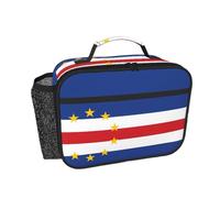 CNTDBU Bolsa de almuerzo aislada con bandera de Cabo Verde para hombres y mujeres, bolsa térmica para el trabajo, oficina, lonchera a prueba de fugas con bolsillo de malla para alimentos