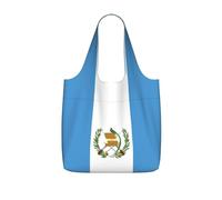 CNTDBU Bolsa de compras plegable con bandera de Guatemala, ligera, reutilizable, plegable, para comestibles, mochila de viaje de 25 litros con cordón para el trabajo y el gimnasio