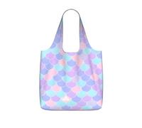CNTDBU Bolsa de compras plegable con tatuajes de sirena, ligera, reutilizable, plegable, para comestibles, mochila de viaje de 25 litros con cordón para el trabajo y el gimnasio