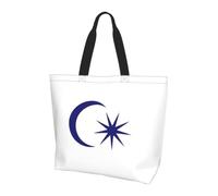 CNTDBU Bolsa de la compra grande con la bandera del Sultán de Johor para mujer, ligera, resistente al agua, para el trabajo, viajes, uso diario