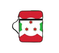 CNTDBU Bolsa de mano con asas para estudio bíblico con diseño de bandera de Burundi, resistente al agua, organizador para viajes a la iglesia, soporte para bolígrafo, tableta, bolsillo para diario