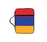 CNTDBU Bolsa de mano para estudio bíblico de la bandera de Armenia con asas, organizador resistente al agua para viajes a la iglesia, soporte para bolígrafos, tablet, diario