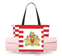 CNTDBU Bolsa de yoga para mujer, diseño de bandera del Senado de Bremen, bolsa de gimnasio grande con soporte para esterilla de yoga, bolsa de hombro ligera para entrenamiento, viajes, playa