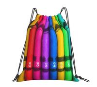 CNTDBU Bolsa grande de colores Crayons, impermeable, ligera, para deportes de gimnasio, mochila casual con cordón para viajes, senderismo