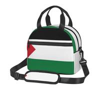 CNTDBU Bolsa térmica para almuerzo con la bandera de Palestina, para el trabajo, bolsa de alimentos aislada con correa de hombro ajustable, enfriador a prueba de fugas para uso diario