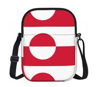 CNTDBU Bolso cruzado pequeño con la bandera de Groenlandia, monedero ligero con cremallera para mujer, impermeable, casual, para viajes, cartera de teléfono