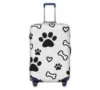 CNTDBU Bones and Dog Paws - Funda elástica para maleta, protector de equipaje elástico para viajes, resistente a los arañazos, se adapta a la mayoría de maletas, Black, S, bohemio