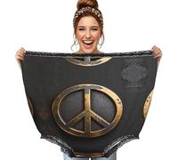 CNTDBU Bragas de abuela con insignia de símbolo de paz para mujer, divertido regalo de broma, ropa interior de gran tamaño, pantalones grandes novedosos para despedida de soltera, intercambio secreto