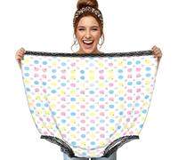 CNTDBU Bragas de abuela sin costuras con diseño de lunares para mujer, regalo divertido de broma, ropa interior de gran tamaño, pantalones grandes novedosos para despedida de soltera, intercambio