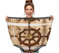 CNTDBU Bragas para mujer, diseño de brújula de rueda de barco, divertido regalo de broma, ropa interior de gran tamaño, pantalones grandes novedosos para despedida de soltera, intercambio secreto de