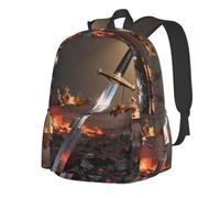 CNTDBU Broken Sword Crown - Mochila ligera e informal para adultos, mochila de viaje de gran capacidad con correas acolchadas, bolsa de viaje resistente al agua
