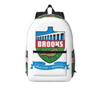 CNTDBU Brooks Flag - Mochila de viaje ligera de 17 pulgadas con bolsillos | Resistente al agua y duradera. Se adapta a tabletas portátiles. Para el trabajo, viajes, deportes.