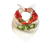 CNTDBU Bufanda cuadrada de satén multiusos Tomate Basil Fresh de 55 x 55 cm, bandana de tacto de seda para mujeres y hombres, bufanda suave para el cabello, bufanda para el cuello, diadema