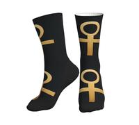 CNTDBU Calcetines deportivos planos Ankh Cross con suela negra, calcetines atléticos de amortiguación media para hombres y mujeres