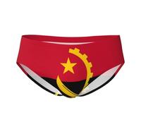 CNTDBU Calzoncillos triangulares para hombre, con diseño de bandera de Angola, ropa interior suave y transpirable con bolsa, cintura sin etiquetas, absorbe la humedad para uso diario, Negro, 3XL