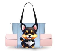 CNTDBU Card Love Fancy Puppy - Bolsa de yoga para mujer, bolsa de gimnasio grande con soporte para esterilla de yoga, bolsa de hombro ligera para entrenamiento, viajes, playa