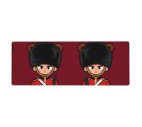 CNTDBU Charming Guard - Alfombrilla de escritorio extra grande de 11.8 x 31.5 pulgadas, antideslizante, con borde cosido, impermeable, para teclado de oficina