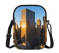 CNTDBU City Patten - Bolso cruzado pequeño con cremallera para mujer, impermeable, casual, para viajes, cartera de teléfono