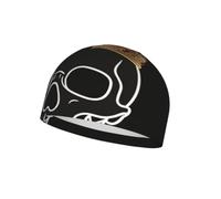 CNTDBU Crown Skull - Gorra plana para casco que absorbe la humedad, color negro