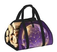 CNTDBU Crystal Ball Stars - Bolsa de transporte de leña de lona resistente, impermeable, con asas acolchadas