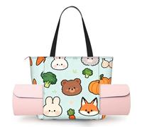 CNTDBU Cute Little Bunny - Bolsa de yoga para mujer, bolsa de gimnasio grande con soporte para esterilla de yoga, bolsa de hombro ligera para entrenamiento, viajes, playa