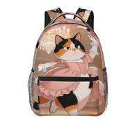 CNTDBU Dancing Cat - Mochila ligera e informal para adultos, mochila de viaje de gran capacidad con correas acolchadas, bolsa de viaje resistente al agua