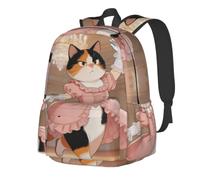 CNTDBU Dancing Cat - Mochila ligera e informal para adultos, mochila de viaje de gran capacidad con correas acolchadas, bolsa de viaje resistente al agua