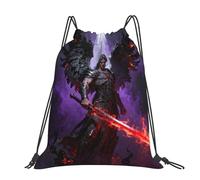 CNTDBU Dark Angel Wings - Mochila grande impermeable y ligera para deportes de gimnasio, mochila casual con cordón para viajes, senderismo