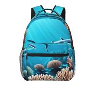 CNTDBU Deep Sea Whales - Mochila ligera e informal para adultos, mochila de viaje de gran capacidad con correas acolchadas, bolsa de viaje resistente al agua