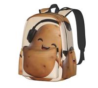 CNTDBU DJ Potato Head - Mochila casual ligera para adultos, mochila de viaje de gran capacidad con correas acolchadas, bolsa de viaje resistente al agua