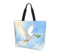 CNTDBU Dove Olive Branch - Bolsa de compras grande para mujer, ligera, resistente al agua, para el trabajo, viajes, uso diario