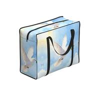 CNTDBU Dove Olive Branch - Bolsa de compras resistente al agua, reutilizable, con cremallera, bolsa de almacenamiento plegable para viajes, picnic