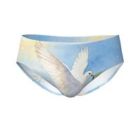 CNTDBU Dove Olive Branch - Calzoncillos triangulares para hombre, ropa interior elástica y transpirable con bolsa, cintura sin etiquetas, absorbe la humedad para uso diario, Negro, 3XL