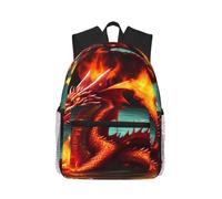 CNTDBU Dragon King in Fire - Mochila ligera para mujeres y hombres, mochila casual para viajes, trabajo, bolsa para laptop para viajes diarios