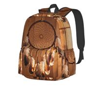 CNTDBU Dreamcatcher Feather - Mochila casual ligera para adultos, mochila de viaje de gran capacidad con correas acolchadas, bolsa de viaje resistente al agua