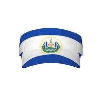 CNTDBU El Salvador - Visera solar para adultos, gorra deportiva abierta con banda para el sudor, cierre de ajustable, visera ligera para correr para hombres y mujeres, color negro