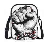 CNTDBU Fist Chain Brotherhood - Bolso cruzado pequeño con cremallera para mujer, impermeable, casual, para viajes, cartera de teléfono