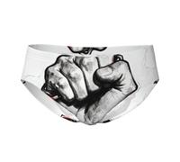 CNTDBU Fist Chain Brotherhood - Calzoncillos triangulares para hombre, suaves, elásticos, transpirables, con bolsa, cintura sin etiquetas, absorbe la humedad para uso diario, Negro, S
