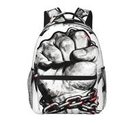 CNTDBU Fist Chain Brotherhood - Mochila ligera e informal para adultos, mochila de viaje de gran capacidad con correas acolchadas, bolsa de viaje resistente al agua