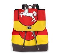 CNTDBU Flag of Lower Saxony - Mochila de piel sintética suave para mujer, para viajes, trabajo, ligera, casual, para laptop