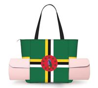 CNTDBU Flag of The Commonwealth of Dominica - Bolsa de yoga para mujer, bolsa de gimnasio grande con soporte para esterilla de yoga, bolsa de hombro ligera para entrenamiento, viajes, playa