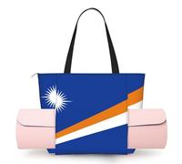 CNTDBU Flag of The Marshall Islands - Bolsa de yoga para mujer, bolsa de gimnasio grande con soporte para esterilla de yoga, bolsa de hombro ligera para entrenamiento, viajes, playa