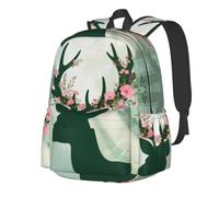 CNTDBU Flower Crown - Mochila ligera e informal para adultos, mochila de viaje de gran capacidad con correas acolchadas, bolsa de viaje resistente al agua