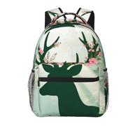 CNTDBU Flower Crown - Mochila ligera e informal para adultos, mochila de viaje de gran capacidad con correas acolchadas, bolsa de viaje resistente al agua