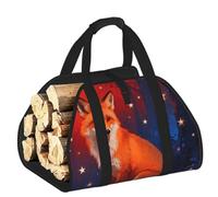 CNTDBU Fox Star Dream - Bolsa de transporte de leña de lona resistente, impermeable, con asas acolchadas