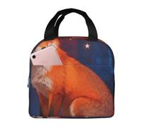 CNTDBU Fox Star Dream - Lonchera térmica térmica con forro de aluminio, lonchera impermeable para el trabajo