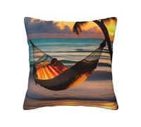 CNTDBU Funda de cojín cuadrada de doble cara para hamaca de playa, con cremallera oculta, funda de almohada decorativa para cama, sofá o coche