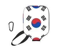 CNTDBU Funda de neopreno con bolsillo de malla, mosquetón para bolsa de gimnasio, bandera de la República de Corea
